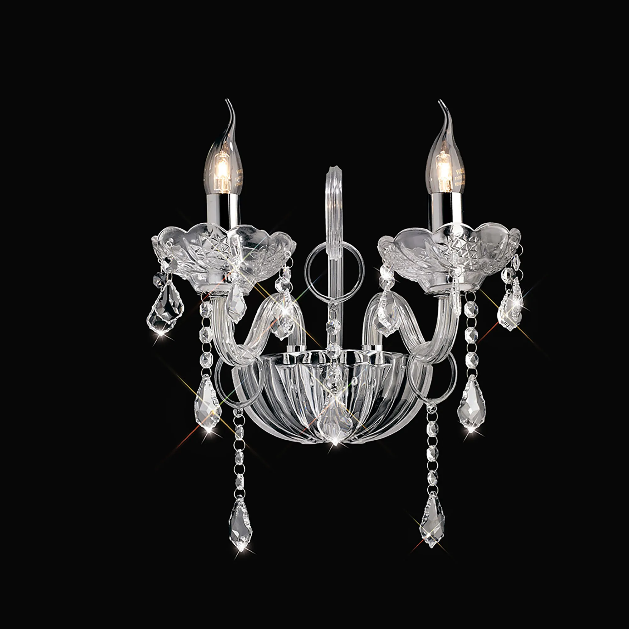 Tiana Crystal Wall Lights Diyas Armed Wall Lights